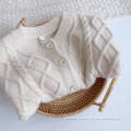 Children's Knitted Solid Color Diamond Sweater